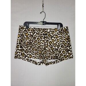 NWT J Crew Leopard Print Mini Shorts Sz 10 Cotton Hot Pants Bold Chic Statement